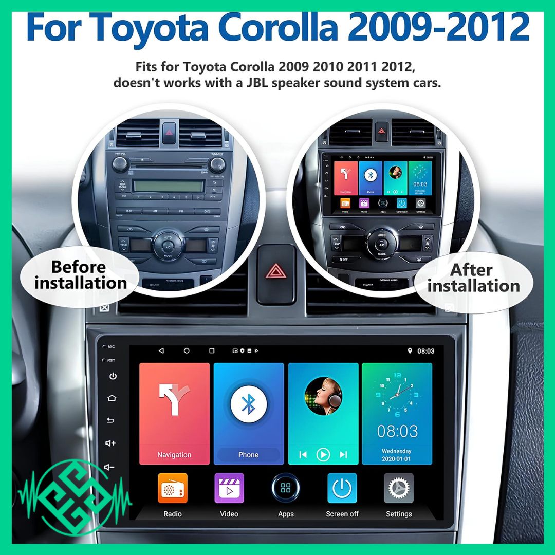 مانیتور اندروید تویوتا کرولا 2006-2013 مدل T3L